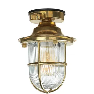 LICHT-ERLEBNISSE Plafonnier extérieur laiton IP54 Maritim Terrasse Cour pas cher