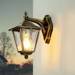 Comparateur de prix : Lampe murale extérieure Jardin Cour IP43 E27 laiton massif Rustique La...