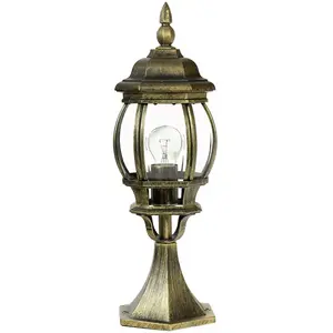 Comparateur de prix : Lampadaire d'extérieur au design en forme de lanterne de style rustiqu...