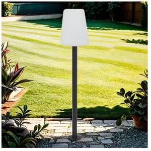 Licht-erlebnisse - Lampe d'allée extérieure Gris 128 cm IP44 E27 en bl...