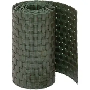 Bandes de protection visuelle aspect rotin - 250 x 19cm Vert - Vert