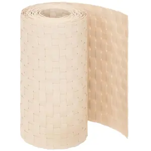 JARDINION Bandes de protection visuelle aspect rotin - 250 x 19cm Beige - Beige pas cher