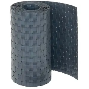 JARDINION Bandes de protection visuelle aspect rotin - 250 x 19cm Anth...