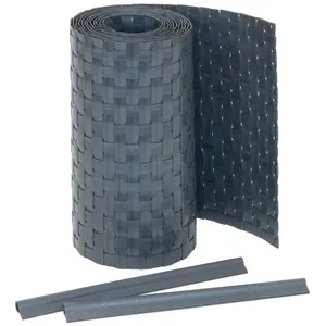 Jardinion Bande de protection visuelle aspect rotin avec 20 clips de f...