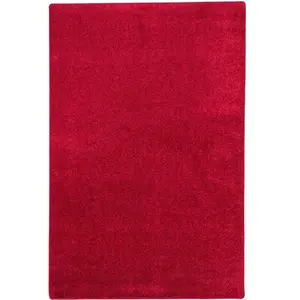Snapstyle Tapis en velours à poils longs rouge 80x160 cm pas cher