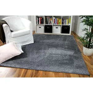 SNAPSTYLE Tapis en velours à poils longs gris 140x200 cm pas cher