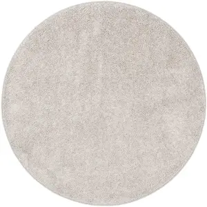 Snapstyle Tapis rond en velours gris argent 200x200 cm pas cher