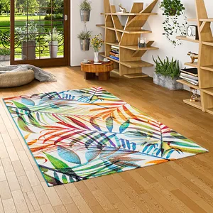 Tapis - PERGAMON - Faro - Motif tropical branche d'arbre multicolore - 160x230 cm pas cher