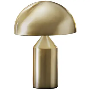 OLUCE lampe de table ATOLLO PETITE (Extérieur or, intérieur blanc - Mé... pas cher