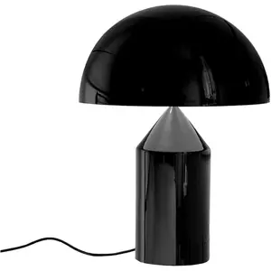 OLUCE lampe de table ATOLLO PETITE (Extérieur noir, intérieur blanc - ... pas cher