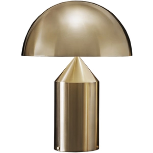 OLUCE lampe de table ATOLLO GRAND (Extérieur or, intérieur blanc - Mét... pas cher