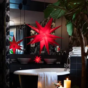 Sterntaler étoile LED IP44 18 branches rouge Ø 40 cm pas cher