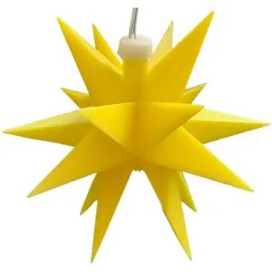 Étoile LED STERNTALER, jaune, 18 branches, Ø 12 cm, pile pas cher