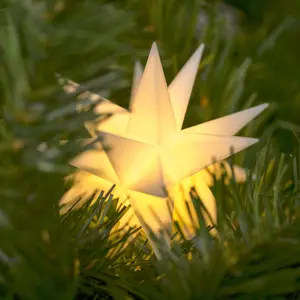 Deco Trend Étoile LED intérieur 18 bras Ø 12 cm blanche pile pas cher