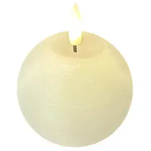 STERNTALER Bougie en cire LED, blanche, hauteur 9 cm, boule, pileVendu parluminaire