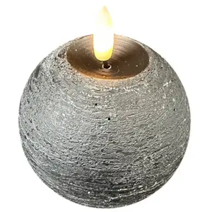 STERNTALER Bougie en cire LED, noire, hauteur 9 cm, pile boutonVendu parluminaire
