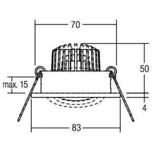 BRUMBERG Spot encastrable LED Berrie-R, 3000K, on/off, chrome pas cher