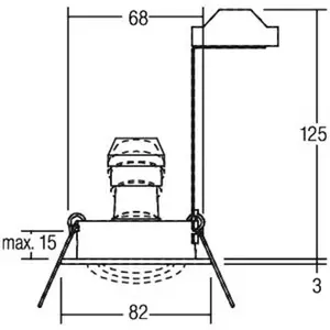 BRUMBERG spot encastrable Tirrel-R, douille GU10, chrome pas cher