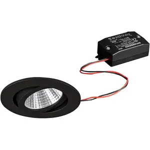 Comparateur de prix : BRUMBERG spot encastré LED 38° rond noir 2 700K