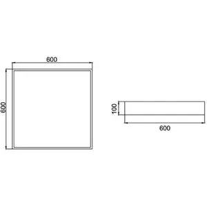 Plafonnier LED BRUMBERG Biro Square, on/off, noir, 4000KVendu parluminaire