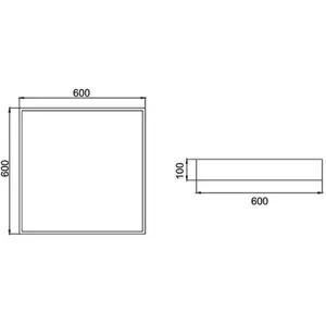 Plafonnier LED BRUMBERG Biro Square, on/off, noir, 3000KVendu parluminaire