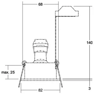 BRUMBERG Tirrel deep spot encastré GU10, rond, aluminium pas cher