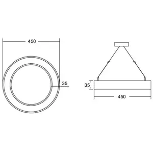 BRUMBERG Biro Circle Ring 3,5 direct 45cm DALI blanc 3000 KVendu parluminaire