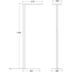 BRUMBERG Adrea lampadaire LED microprismatique