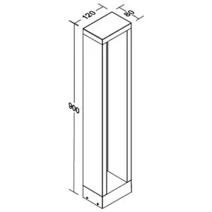 BRUMBERG Borne lumineuse LED Addia, graphite, IP54, hauteur 90 cmVendu parluminaire