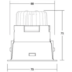 BRUMBERG spot encastré LED Binato, RC-dim-to-warm, noirVendu parluminaire