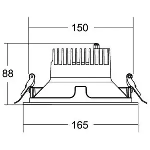 BRUMBERG Apollo Midi réflecteur lisse, rond, 3.500 K, noirVendu parluminaire