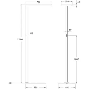 BRUMBERG Devan lampadaire LED up/down dim 840Vendu parluminaire