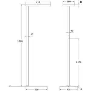 BRUMBERG Mikol lampadaire LED avec part indirecteVendu parluminaire