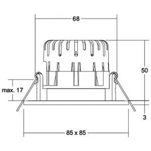 BRUMBERG spot LED BB21 IP65 on/off boîtier de raccordement nickel mat pas cher