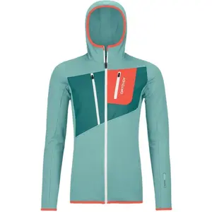 Ortovox Fleece Grid Hoody Femme Bleu pas cher