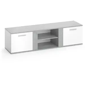 Vicco Meuble TV Novelli, Béton/Blanc, 40 x 41 cm pas cher