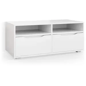 Vicco - Meuble tv Ruben, Blanc, 100.2 x 42.5 cm pas cher