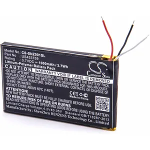 Vhbw vhbw Li-Polymère batterie 1000mAh (3.7V) pour lecteur MP3 baladeu... pas cher