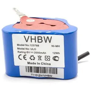 Vhbw Pile Moto (2000mah, 6v, Nimh) Compatible Avec Ulo Box (Régulateu... pas cher