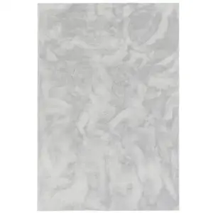 Pergamon Tapis en fausse fourrure uni gris 120x170 cm pas cher