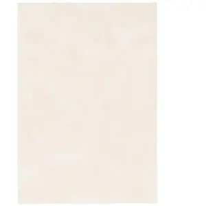 Tapis en fausse fourrure uni beige 200x290 cm