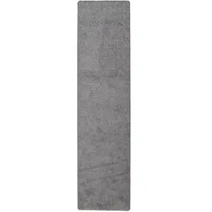 Tapis couloir uni gris 80x320 cm