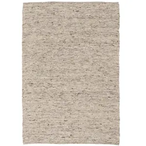 Tapis en laine naturel chiné marron 160x230 cm