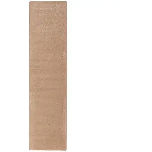 Snapstyle Tapis couloir uni beige foncé 80x200 cm pas cher