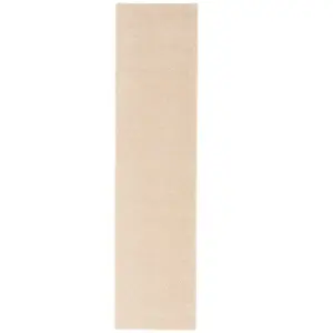 Snapstyle Tapis couloir uni beige 80x240 cm pas cher