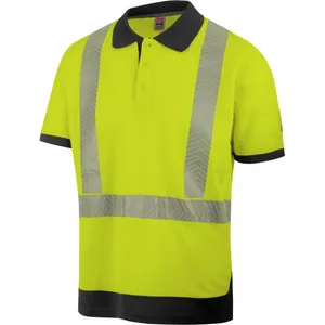 Polo de travail haute-visibilité jaune fluo Würth MODYF XL pas cher