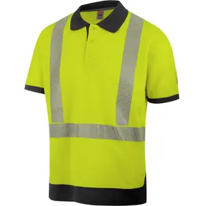 Polo de travail haute-visibilité jaune fluo Würth MODYF 3XL pas cher