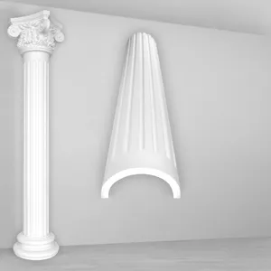 Colonne ronde cannelée anti-chocs sélection d'ensemble 300mm N3330: Demi-colonne, Shank pas cher