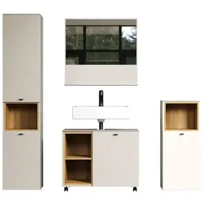 Comparateur de prix : SAO PAULO - Salle de bain complète - Kashmir - 180 x 186 x 42 cm - Col...
