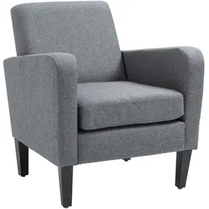 HOMCOM Fauteuil individuel, Fauteuil relax, Fauteuil rembourré avec pi... pas cher